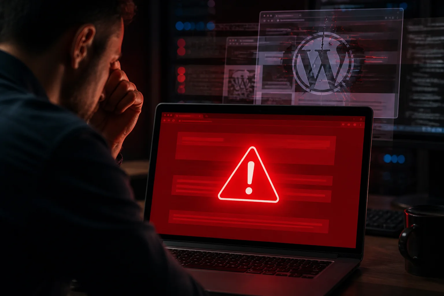 Google Safe Browsing dangerous-site warning on an infected WordPress website
